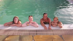 kenya-masai-volunteers-reward-themselves-with-dip-in-pool